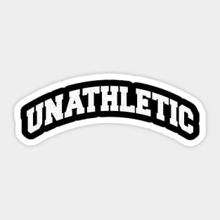 Unathletic White Print Sticker